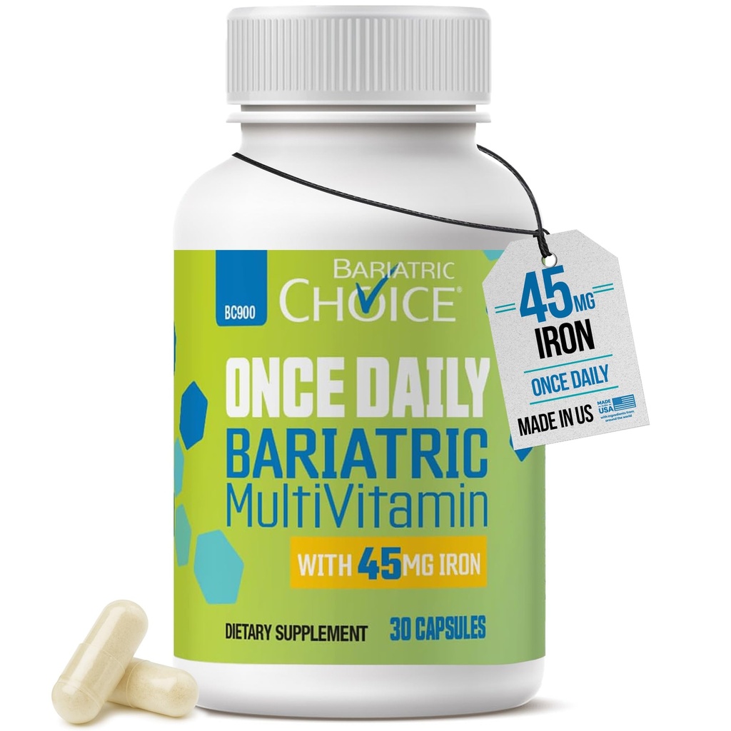 Bariatric Choice Once- Daily Bariatric Multivitamin med 45 mg jern