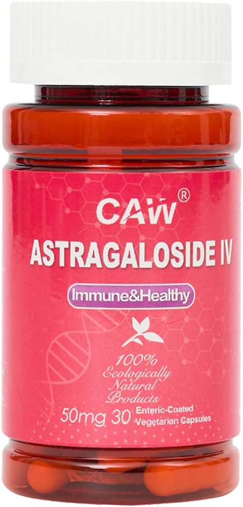 CAW Max Absorption Astragalosid IV 98% 50mg 30 Kapsler: 124; Immunstøtte: 124; Anti- Aging Supplement: 124; 50mg 30 Enter- Coated Vegetar Capsules: 1 Flaske