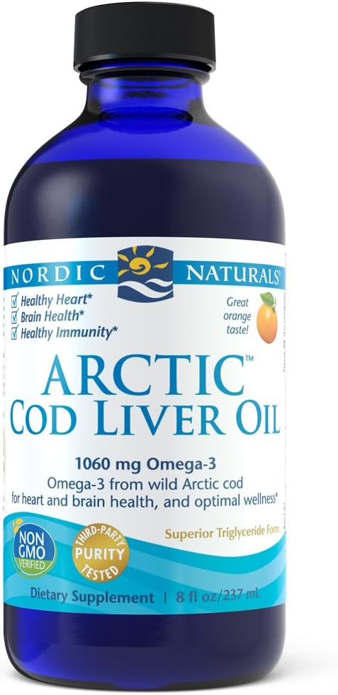 Nordiske Naturals - Arctic CLO, Heart and Brain Health, and Optimal Wellness, Orange8 Fl Oz (pakke med 1)