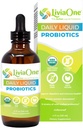 LiviaOne Daily Liquid Probiotika, USDA- Certified Organic Probiotika, Allergen- og Gluten- Free Vegan Probiotic for Women and Men, Non- GMO and Raw, 4 Fl Oz (Pack of 1)