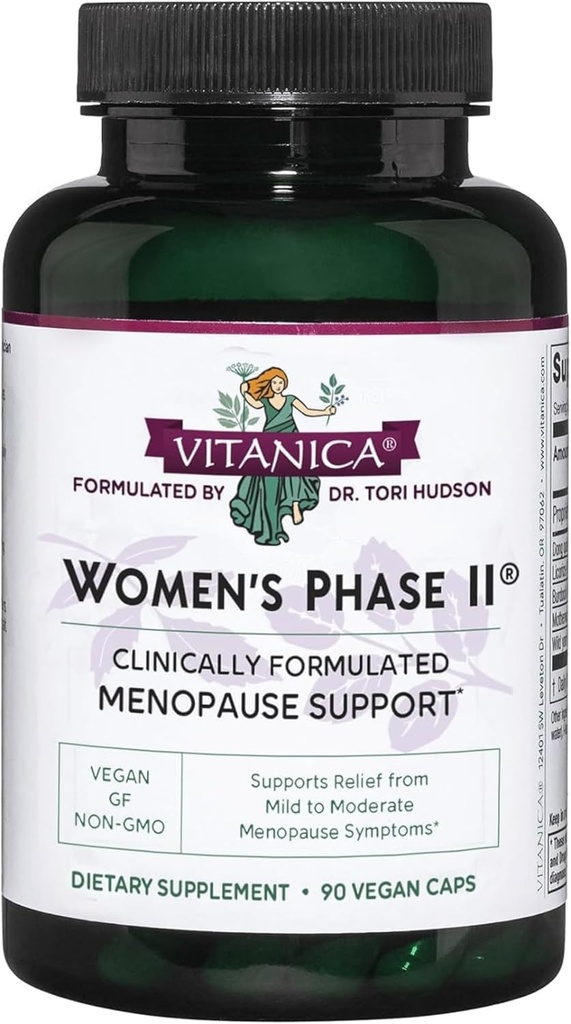Vitanica Kvinder Fase II, Menopause Support, Vegan, 90 Kapsler