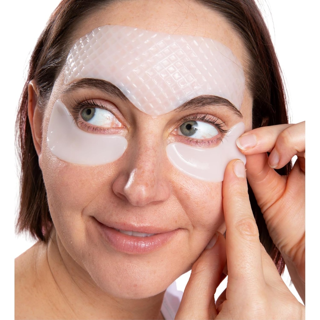 JJ & G 's Forhead & Under Eye Patches Bundle Bundle 124; Depuff, Brighten, og Hydrates Skin Bunded 124; Diminishes Dark Circles, and Wrinkles Overnight Bundle 124; Lavet med Collagen, Glycerin & Vitamin C Budd124; (12 par & 12 patches)