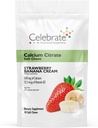 Celebrate Vitamin Bariatric 500 mg Calcium Citrate Soft Chews med 500 IE D3 Vitamin - Essential for Gastric Bypass Patienter & Knoglesundhed - Sukker & Gluten Free, Strawberry Banana Cream (90 Chews)