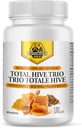 Hollænders guld alt Hive Trio kapsler - 120 Veg Caps Ca. 30- 60 Servering - Bee Pollen Royal Jelly & Propolis supplement - Superfood til antioxidant immunforsvar - Natural Honey Mix