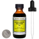 Lugol 's jod / 2% opløsning / 2 Oz i en gul glasflaske / fri dropper