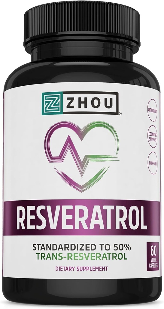 ZHOU Resveratrol: 29: Vcp, (Btl- Plastic) 1000mg 60ct