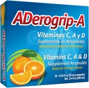 Aderogripa immunforsvar Vitaminer C, A & D; Flydende tillæg: 124; 10 Natural Orange Flavor Ampuller: 124; Boost din immunsystem: 124; Box med 10 x 10ml Ampuller: 124; Supplemento en Ampulletas