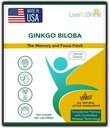 Live til Shine Ginkgo Biloba Patch - 30 Gingko Transdermal Patches - One Month Supply for Women and Men - USA Made