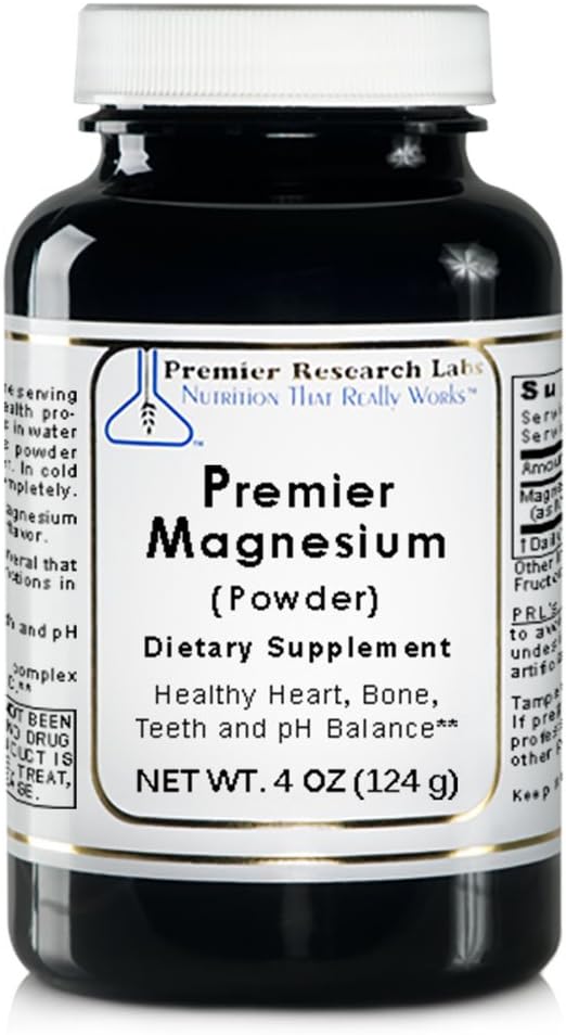 Premier Magnesium, 4oz Pulver af Magnesiumlactat Pulver, en meget absorberet kilde til Magnesium