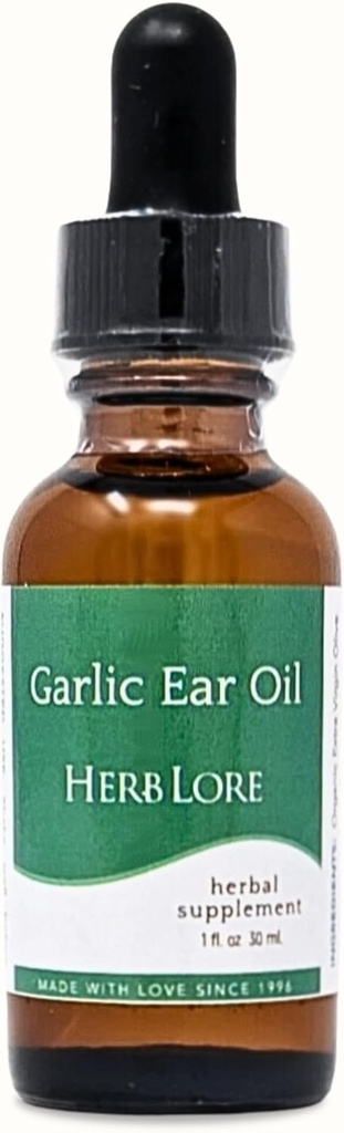 Hvidløg Øre Oliedråber - Lindrer tørre, Itchy, eller cogged Ører til børn og voksne - 1 fl oz - Herb Lore