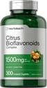 Horbäach Citrus Bioflavonoids Supplement- 124; 1500mg - 124; 300 Caplets - 124; Vegetarisk, non- GMO, og Gluten Free Formel 124; Værdi størrelse