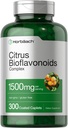 Horbäach Citrus Bioflavonoids Supplement- 124; 1500mg - 124; 300 Caplets - 124; Vegetarisk, non- GMO, og Gluten Free Formel 124; Værdi størrelse