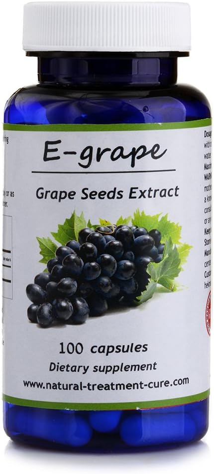 Hekma Center Pure Extract of Grape Seed - Vitis Vinifera - 100 Kapsler - Vegan
