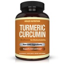 Arazo Nutrition Gurkemeje Curcumin med BioPerine 1300mg med sort peber - fælles støtte kosttilskud - 100% urteagtige rodkapsler