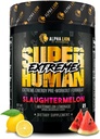 LION Superhuman Extreme High Stim Pre Workout Powder, Beta Alanine, L- Taurine & 356mg Tri- Source Coffein for Sustained Energy, Nitrogen Oxide & Citrulline for Pump (21 Serveringer, Slagtermelon)