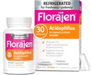 Florajen Acidophilus Probiotika, Gut Health, Vaginal Health, og immunforsvar supplement, Forstoppelse og Bloating Relief for voksne, 30 kapsler (kølet)