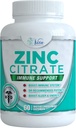 Zinkcitrat 30mg tillæg - immunstøtte til voksne børn Sikker immuntilskud Vitamin alternativ til Lozenge Flydende og tyggetabletter