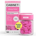 Kabinet: Diphenhydramin 25mg Allergy Relief Antihistamin Tablets for Allergier, Hay Fever, and Runny Nose, 120 Tablets (Refillable Glass Flaske)