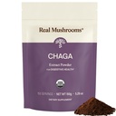 Ægte svampe Chaga Mushroom Powder - Organic Chaga Extract fra Fruiting Body - for Wellness & Energy Support - Vegan, Non- GMO, 150 Servere - Mushroom supplement til daglig brug