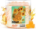 Hamp Gummies Ekstra Styrke til voksne - Citrus Pineapple Natural Juice Vitaminer, Omega 3 - Chewable Gummy til Deep Bedtimes, Fokus, Unwind, Made in USA