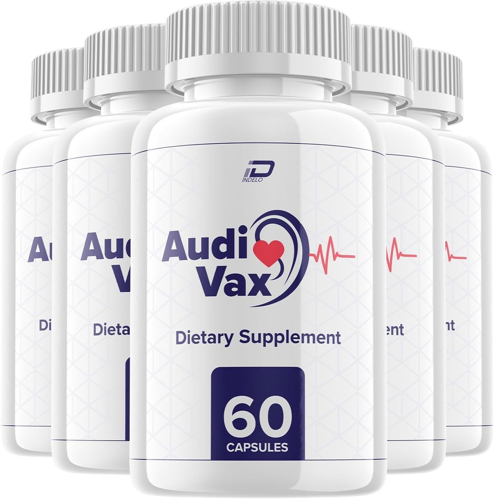 AudiVax Max Ear Support Capsules - AudiVax Ear Health Supplement, Promote Indre Ear & Middle Ear Health med forbedret flow - Audivax for Høretab & Ear Ringing Anmeldelser (5 Pack - 300 Kapsler)