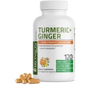 Bronson gurkemeje + Ginger Extra Strength fælles støtte til sundhed og fordøjelse med BioPerine, non-GMO, 120 vegetariske kapsler