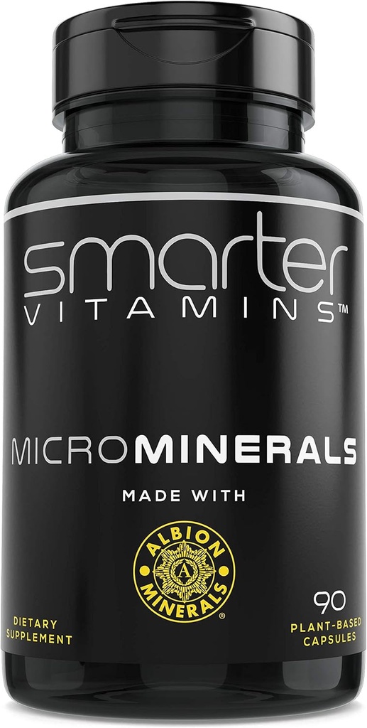 15mg Zinkglycinat fra Albion ® 6 Essential Trace Bisglycinat Mineraler, Mangan-, Bor, Chrom, Selen, Molybdæn Supplement, 90 Plantbaserede Vegankapsler