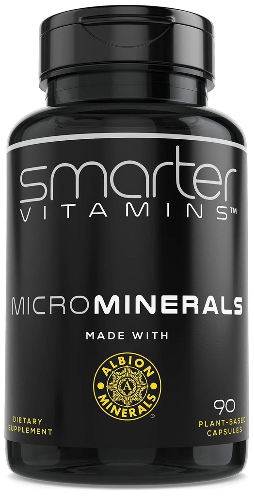 15mg Zinkglycinat fra Albion ® 6 Essential Trace Bisglycinat Mineraler, Mangan-, Bor, Chrom, Selen, Molybdæn Supplement, 90 Plantbaserede Vegankapsler