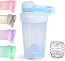 D.Y.A 16oz Leak Proof Sports Shaker Bottle for Protein Shakes, Pre Workout and Travel - BPA Free & Easy Clean, Blue