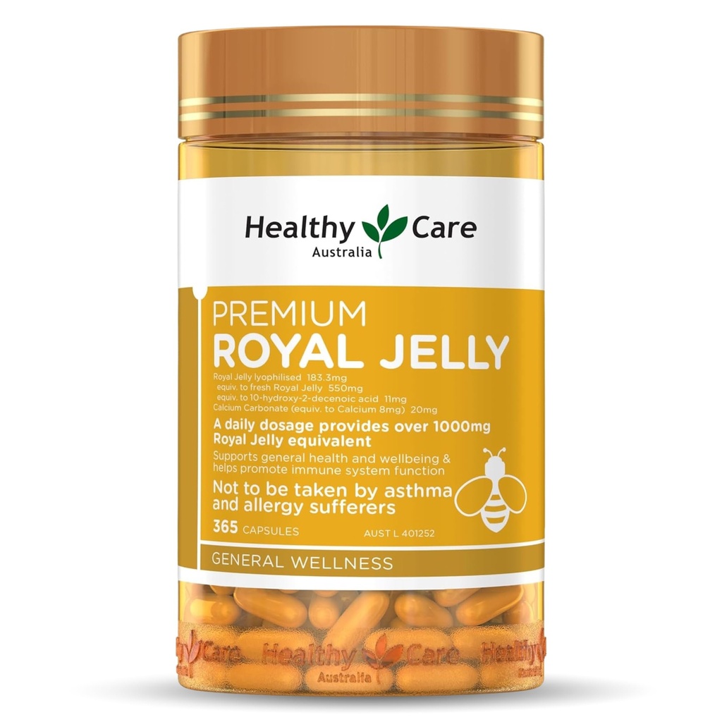 Sund pleje Royal Jelly 1000 365 kapsler kosttilskud lavet i Australien