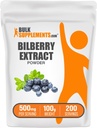BulkSupplements.com Bilberry Extract Powder - Bilberry Extract Supplement, Urte Supplement - Vegan & Gluten Free, 500mg per Serving, 100g (3,5 oz) (Pack of 1)