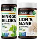BIO KRAUTER Ginkgo Biloba 90 Gummies & Lions Mane 60 Gummies