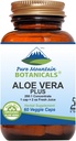 Pure Mountain Botanicals Aloe Vera Plus Kapsler. 200: 1 Uddrag. Kosher Organic Tørret Aloe Vera Gel, Marshmallow Root, Slippery Elm
