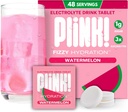 Plink! Fizzy Electrolyte Tablets for adult & Kids - Watermelon, 48ct - Daglig hydrering med Electrolytes - Lavsukker, Vegan, Keto Friendly, Non- GMO