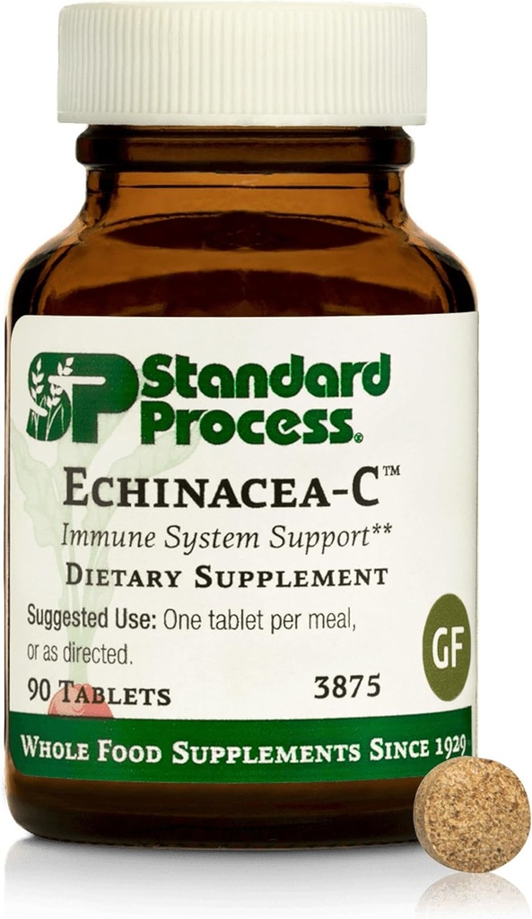Standard Process Echinacea- C - Supplement til immunsystem support - tilbyder daglige C-vitamin dosis - Gluten- Gratis, Non- Dairy & Non- Soy - 90 tabletter (90 Servere)