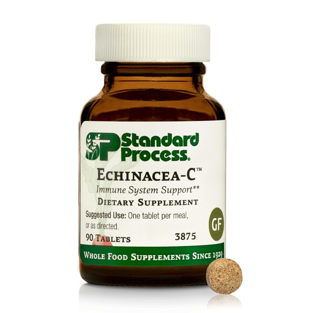 Standard Process Echinacea- C - Supplement til immunsystem support - tilbyder daglige C-vitamin dosis - Gluten- Gratis, Non- Dairy & Non- Soy - 90 tabletter (90 Servere)