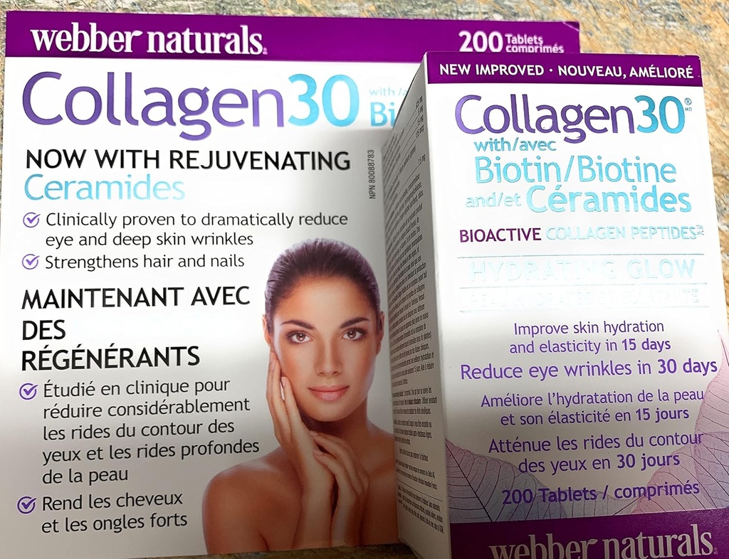 Webber Naturals Collagen 30 with Biotin and Ceramides, 200 Tablets