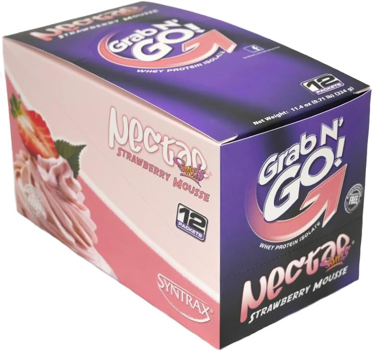 Syntrax Nectar Grab N 'Go, Strawberry Mousse, 12 Greve
