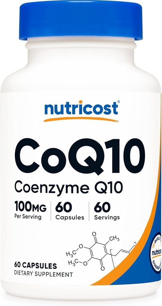 Nutricost CoQ10 100mg, 60 vegetariske kapsler, 60 Servering - Coenzym Q10