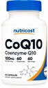 Nutricost CoQ10 100mg, 60 vegetariske kapsler, 60 Servering - Coenzym Q10