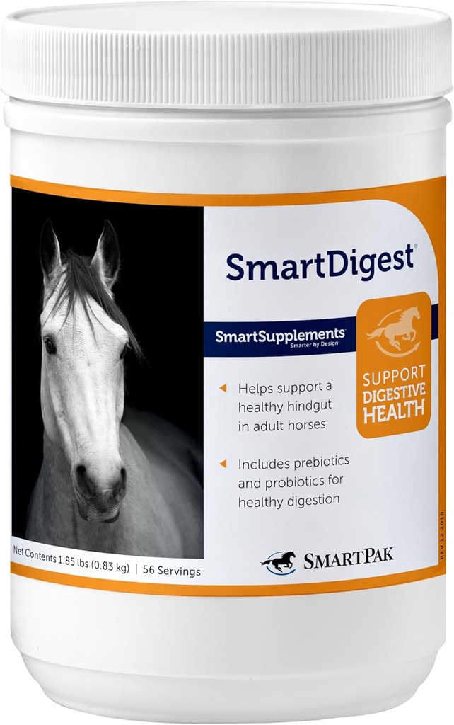 SmartDigest fordøjelsessygdomme supplement til Heste Budding124; Opmuntrer sund fordøjelse gennem Probiotika og Prebiotics Budding- 124; 56 Servering Budding124; 1,85 lb Bucket