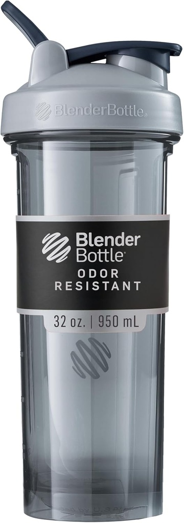 BlenderBottle Shaker Flaske Pro Series Perfekt til Protein Shakes og Pre Workout, 32-Ounce, Pebble Grey