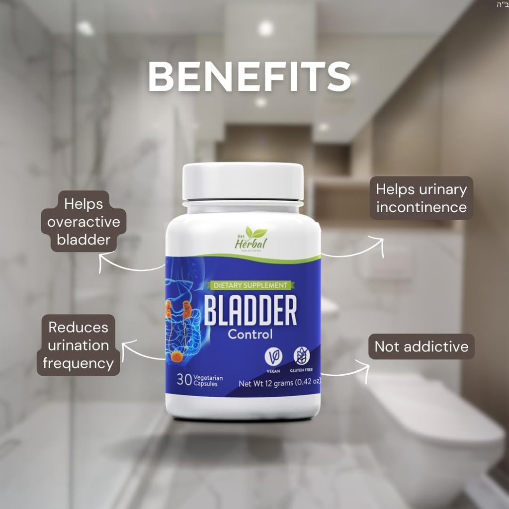 Blege Control Supplementering, Blege Support til mænd og kvinder, Hjælper med at reducere Urinudsivning, Frekvens og Hastighed - Natural Herbal Supplement