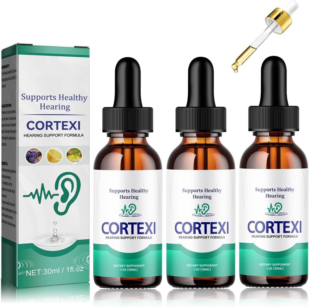 ECONROB 3 Pack Cortexi Tinnitus Treatment, [1x30ML] Cortexi Hearing Support Drops, Cortexi Advanced Formel Drops for Ear Health
