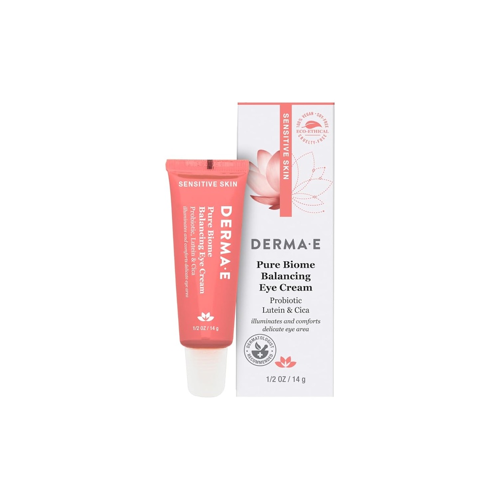 Derma E Pure Biome Balancing Eye Cream, 0,5 OZ
