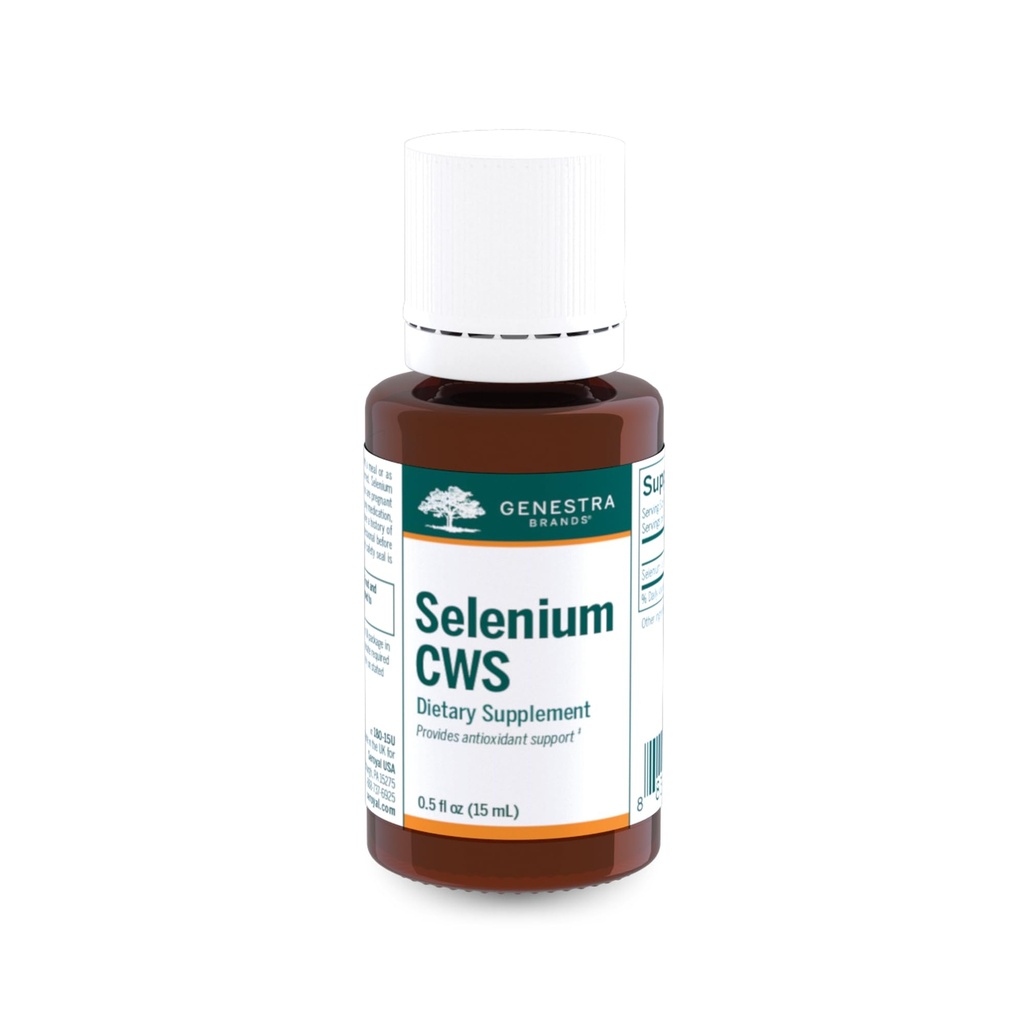 Genestra Brands Selenium CWS Note 124; Antioxidant Nutrient Support Hjælper med at beskytte mod oxiderende Stress Note 124; 0,5 fl. oz.
