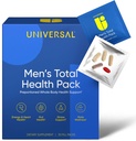 Men's Total Health Daily Vitamin Packs - 22 Essential Minerals & Vitamins for Men, All-in-One Multivitamin Supplement for Energy, Stress Support, Heart, Gut Health with Krill Oil, Adaptogens - 30 Pack