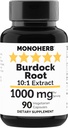 MONOHERB Burdock Root Extract 1000 mg - 90 Vegetariske kapsler