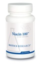 Bioetik Forskning Niacin 100, 100 Milligram Niacin, vitamin B3, Cholesterol, HDL, LDL, triglycerid, LP, Kardiovaskulær Sundhed, 150 Kapsler