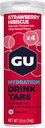 GU Energy Hydration Electrolyte Drink Tablets, 4-greve (48 Servere), Jordbær Hibiscus